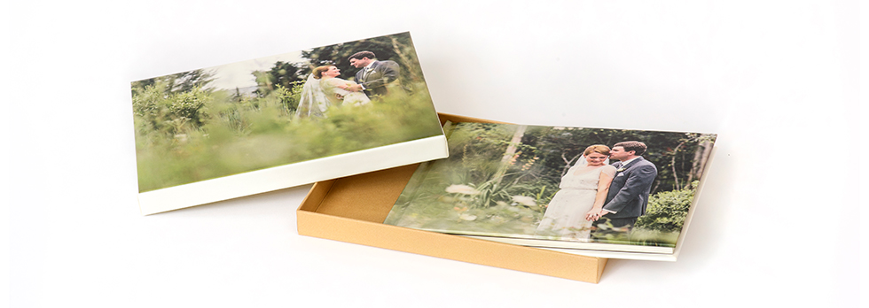AsukaBook Art Layflat Photo Book Gift Style Box with Designable Lift-top and Natural Tan Bottom