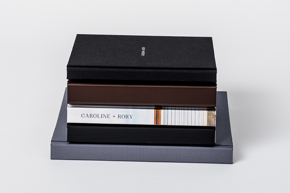 AsukaBook NeoClassic Book Flush Mount Photo Album spines in a variety of cover options