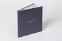 AsukaBook NeoClassic Book Flush Mount Photo Album Brushed metal silk cover with silver hot stamp