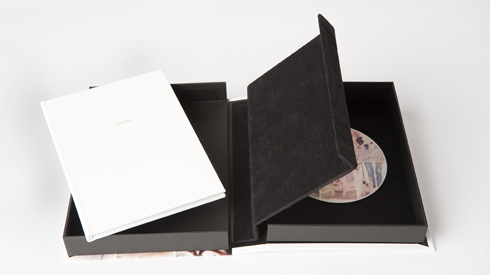 AsukaBook Zen Layflat Impact Photo Book Designable Deluxe Presentation Box with Book Holder and DVD* Placeholder