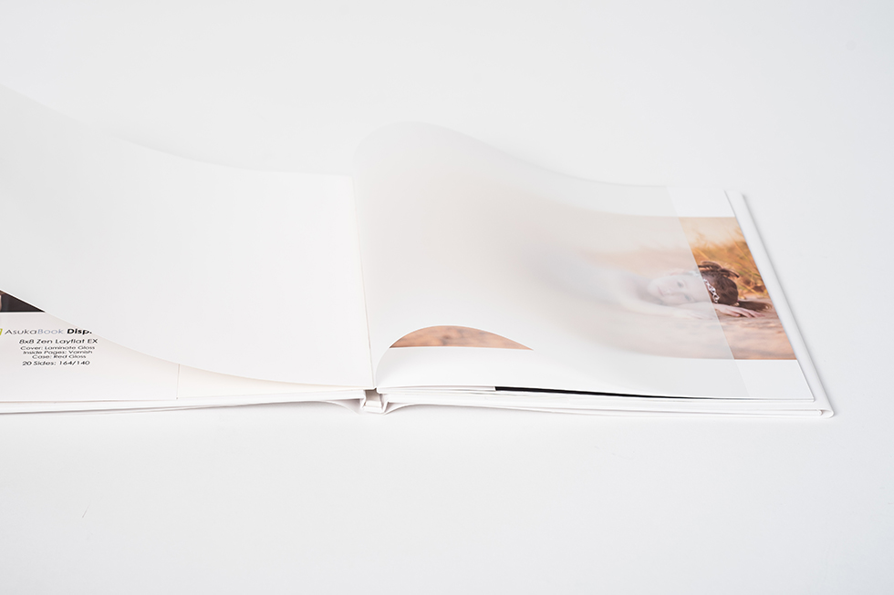 AsukaBook Zen Layflat EX Photo Book Opening paper and vellum sheet